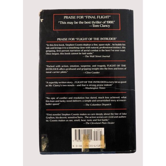 Final Flight by Stephen Coonts First Edition 1988 Jake Grafton Novel HBDJ - Picture 2 of 6